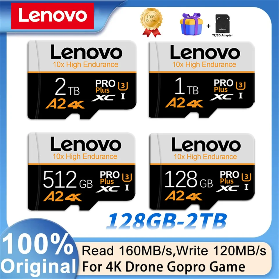 Pamäťová karta Lenovo 2TB 128 GB Class 10 V30 TF karta 1TB Mini SD karta 512 GB vysokorýchlostná micro TF SD karta 256 GB pre prepínač Nintendo