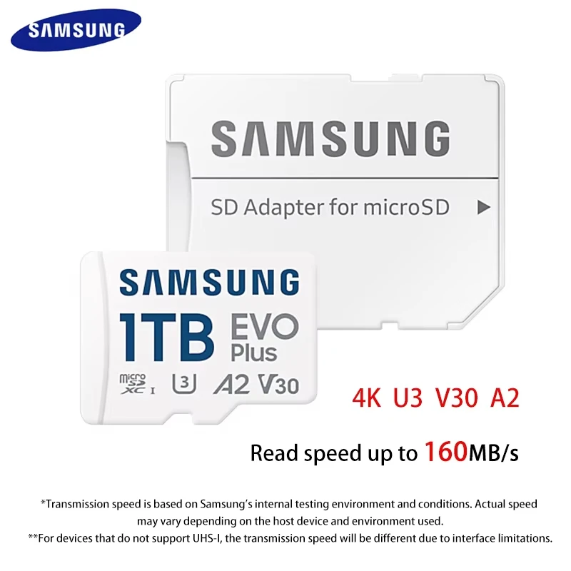Pamäťová karta Samsung Evo Plus 64 GB/U1/128G/256G/512 GB/1TB SDXC Micro SD/TF Flash Cards Microsd UHS-1 U3 4K pre fotoaparát Drone Drone Phone