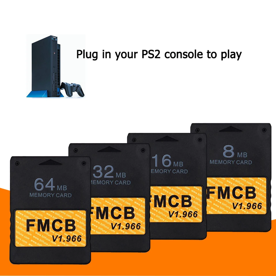 Pamäťová karta zadarmo MCBOOT V1.966 8 MB/16MB/32 MB/64MB Consolas Extended Card pre Sony PS2 PlayStation FMCB Saver FMCB