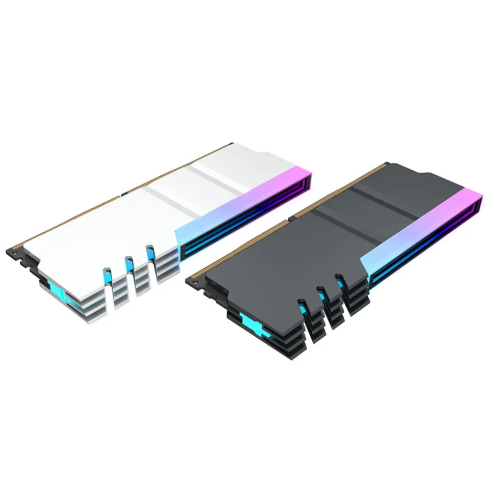 Pamäťový modul radiátor DDR4 DDR5 RAM chladič chladiča 5V 3PIN ARGB AURA synchronizácia zliatiny zliatiny Hliníka Tepelné počítačové príslušenstvo