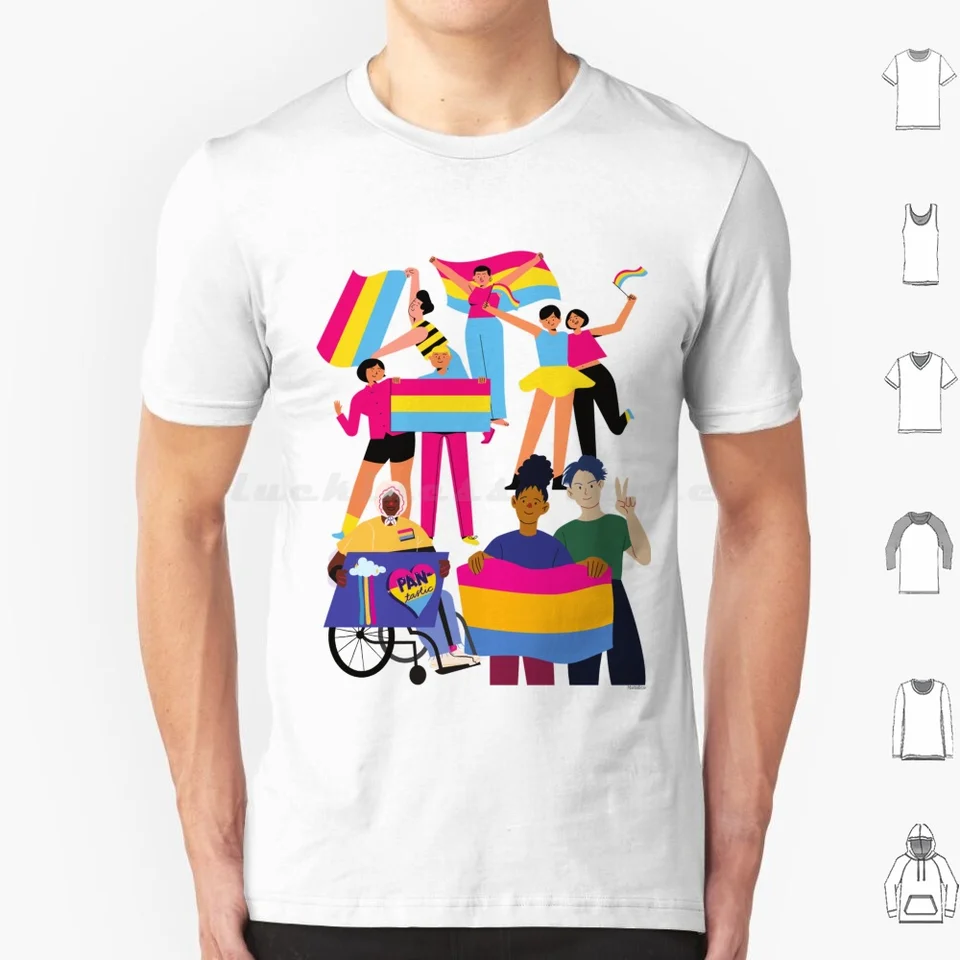 Pan-Tastic T košele Men Ženy Kids 6xl pansexuálne bisexuálne pýcha queer Pan Asexual BI Trans Rainbow Ace Blue Pride Gender WLW