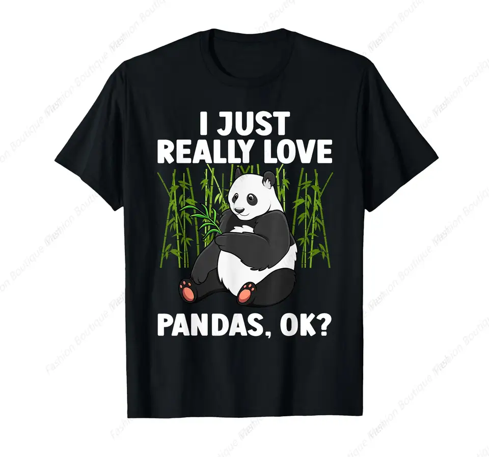 Panda Art for Men Dámske zviera obrie gigant panda medveď milenka milenka Panda Trič