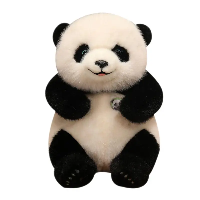Panda plyšová karikatúra panda vankúš mäkký zvierací bábika plyšový medveď hodí vankúš estetická dekorácia spálne
