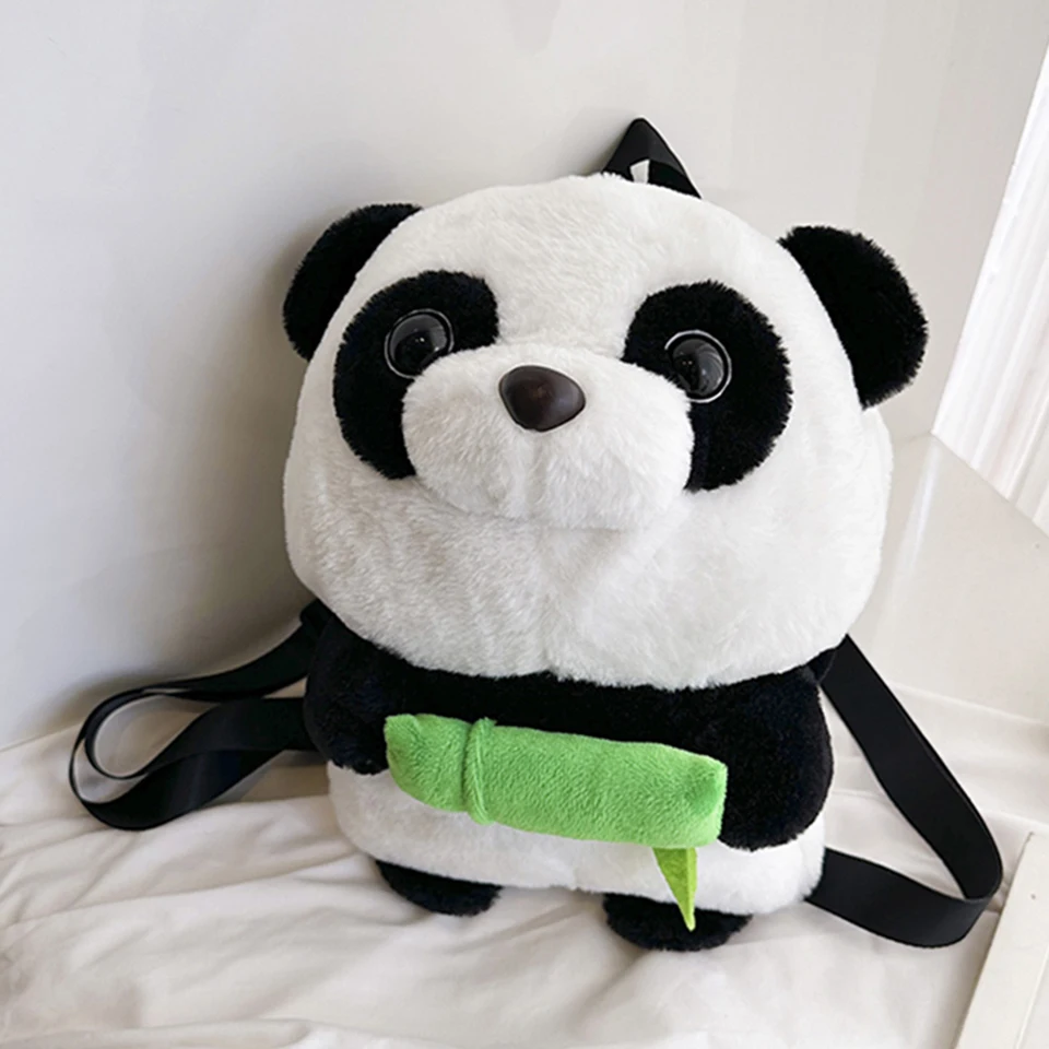 Panda plyšové deti Dospelý batoh módne zviera roztomilý batoh príležitostný jednoduchý nastaviteľný remienok Kawaii Kartoon darčeky