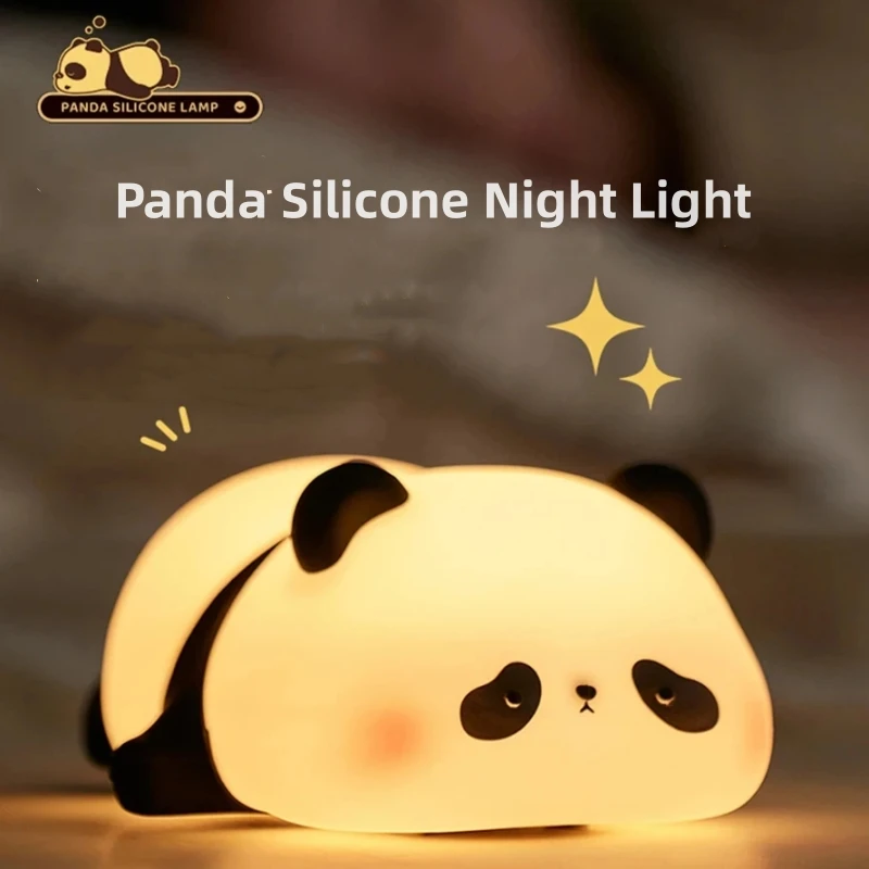 Panda Silikone Night Light USB Nabíjateľné nočné svetlo nočné svetlo na ochranu očí pre deti pre deti sviatočné darčeky