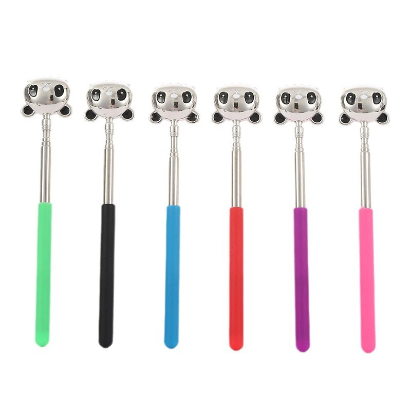 Panda šesť zubov z nehrdzavejúcej ocele Back Scratcher Teleskopický zadný svrbenie Maságer prenosný pre domácnosť starého muža