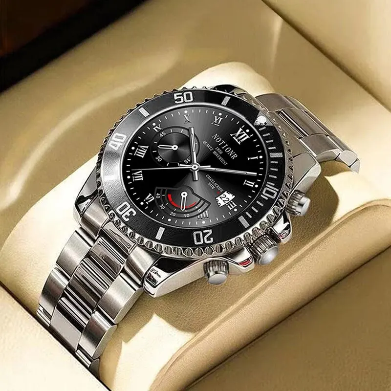 Pane Módne hodinky Príležitostné hodiny Montre Homme Business Men Quartz sledujte kalendár zelenú vodu Wok Ghost Sport Men Resk -hodinky