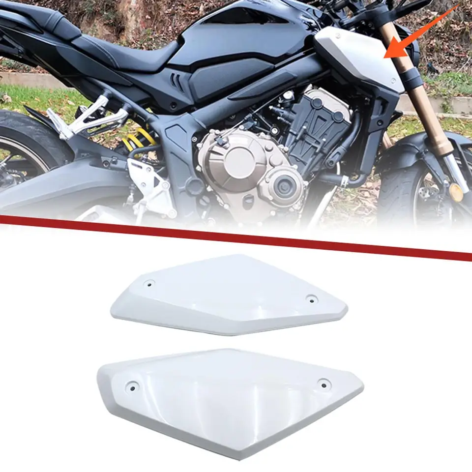 Panelový kryt na bočné panely motocykla Panelový kryt na pokrytie kapotáže pre CB650R CBR650R 2019 až 2023 Biele jednoduché inštalačné príslušenstvo