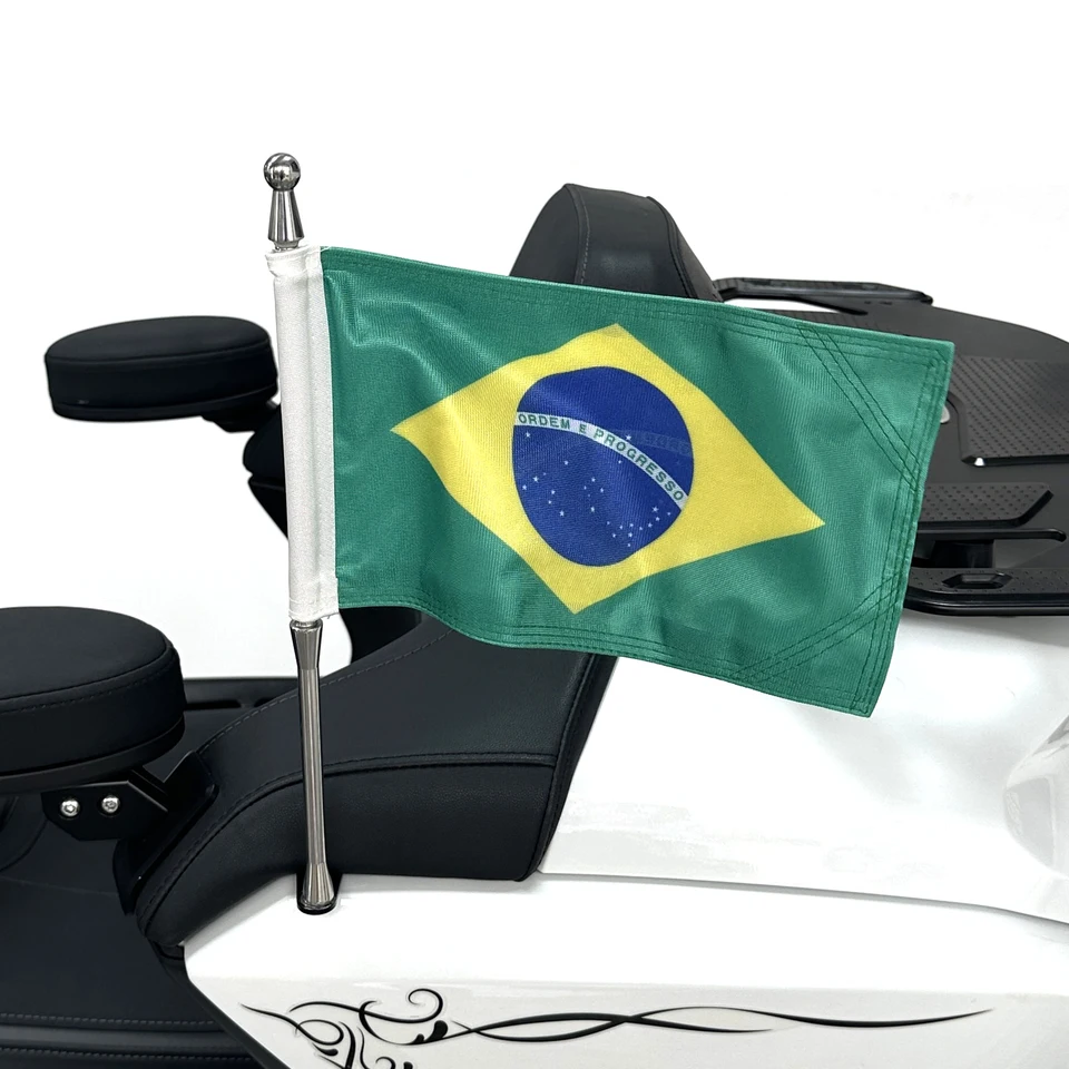 PANICKÁ BRAZILOVÁ STRIEBAJÚCE ZADNÁ ZADNÁ KURKOVÁ KURKA Vlajkovej súpravy pre stoja pre Honda Gold Wing Tour GL1800 2018-2024
