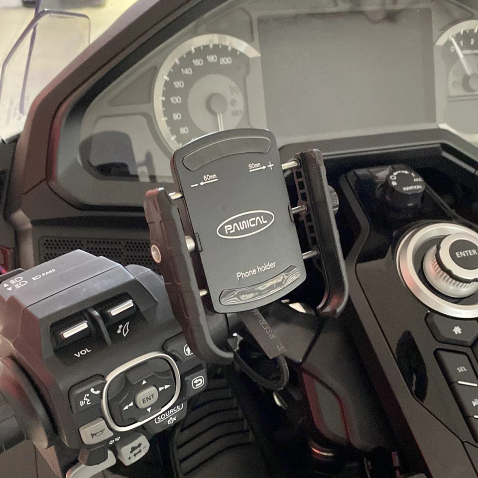 Panikálna ľavá rukoväť Mobilný držiak na držiak na navigáciu Držiak na navigáciu Držiak na navigáciu pre držiak na vodu pre Honda Gold Wing GL1800 F6B 2018-2023