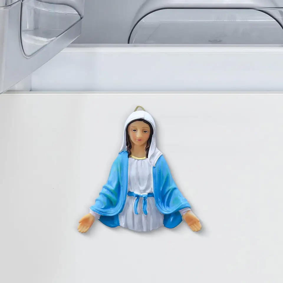 Panna Mary Wall Sculpture Resin Závesná figurína dekorácie chladničky Magnet so sochou pre reštauráciu domáce betlehem