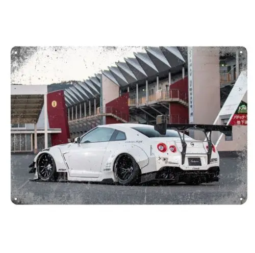 Panoráma GTR Liberty Walk Car Metal Plagát Zhromažďovateľná plechová značka 20x30cm
