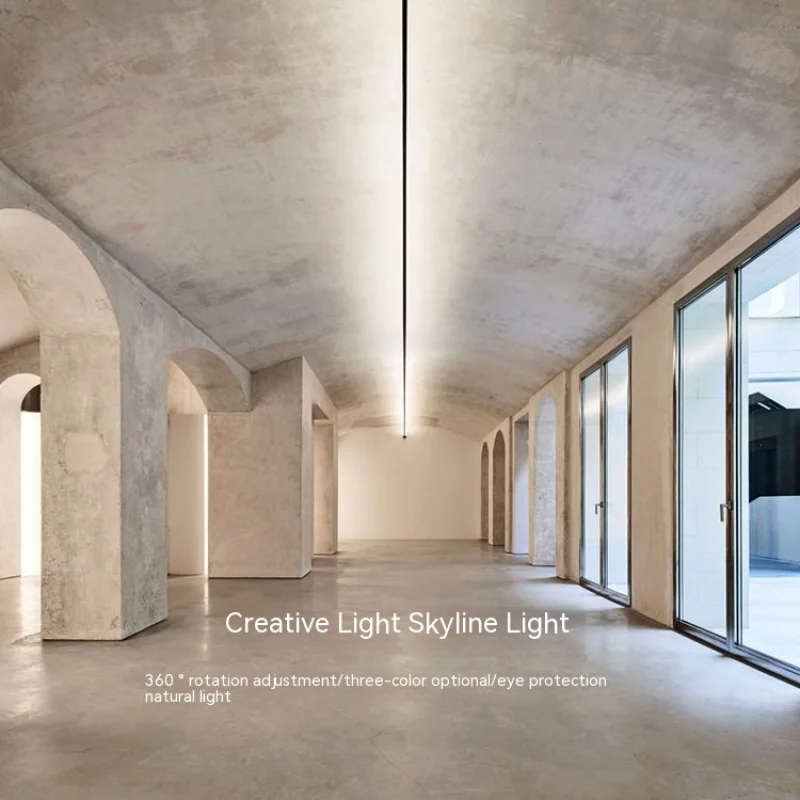 Panoráma oceľový prúžok DIY lineárne žiadne hlavné svetlo LED osvetlenie interiér dekorácia ulička moderná kreatívna výstavná hala nástenná lampa