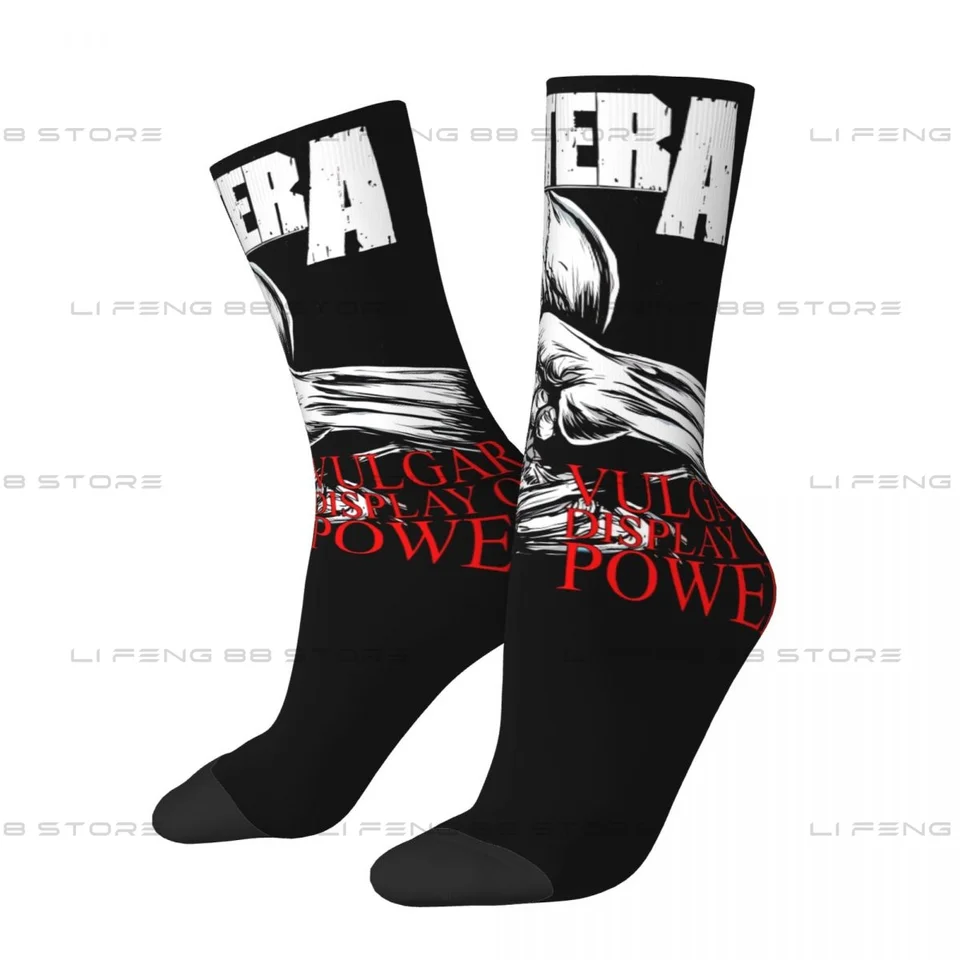 Pantera Rock Art lebka unisex zimné ponožky teplé šťastné ponožky Street Style Crazy Sock