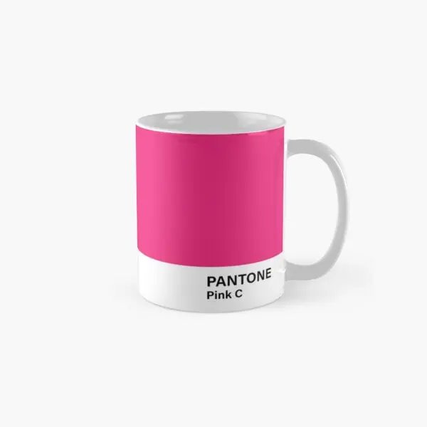 Pantone Pink C klasický hrnček Jednoduchý obraz šálky nápoja rukoväte okrúhly obrázok Darčeky tlačené dizajn Photo čaj Káva