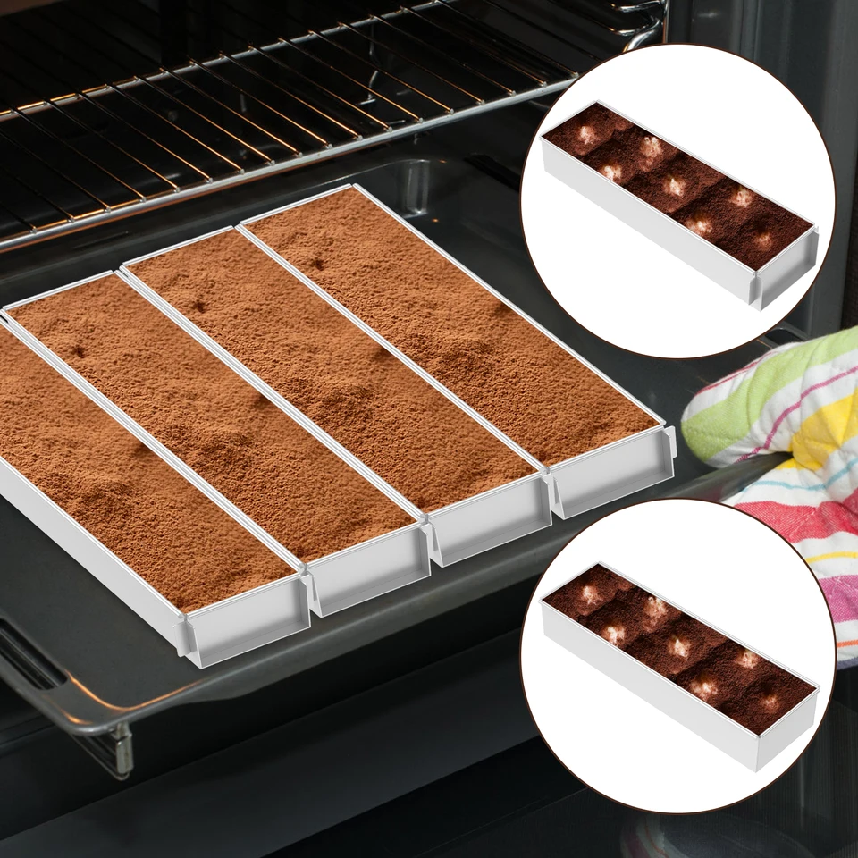 Panvica na obdĺžnikový koláč Nonstick Tiramisu Pan Cake Cake Tray Hliníková zliatina Tiramisu Desser