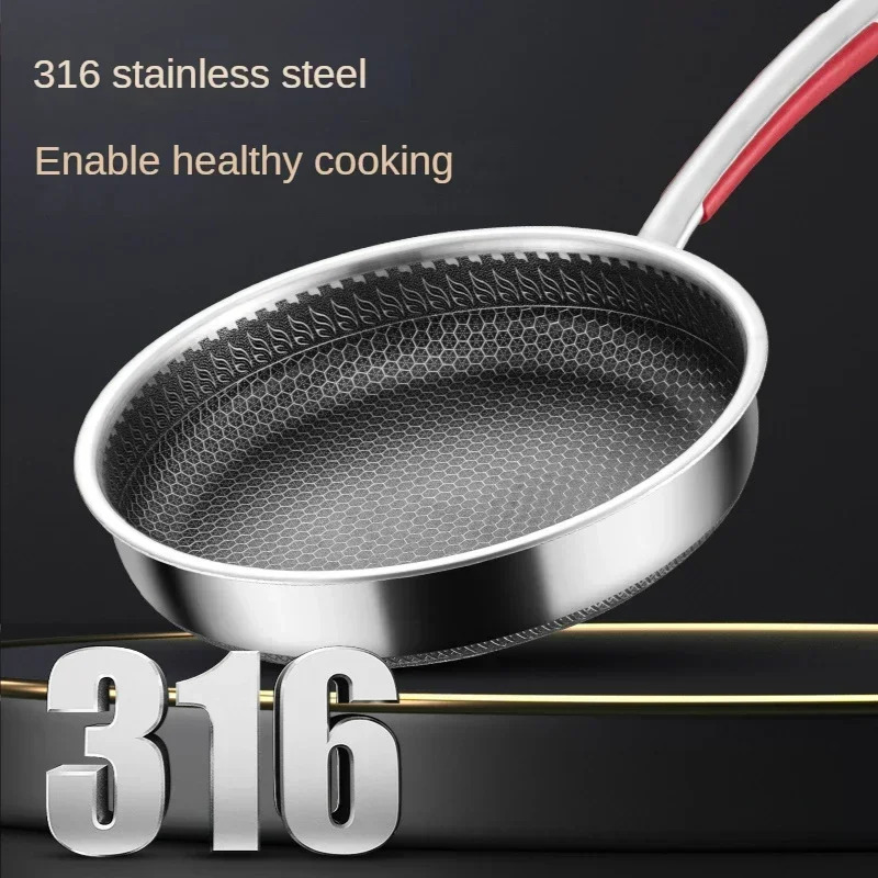 Panvice 316 z nehrdzavejúcej ocele Panňačka Nepreckost House Paycomb Pancake Omelet Pan Multifunkčný steak wok nové výrobky