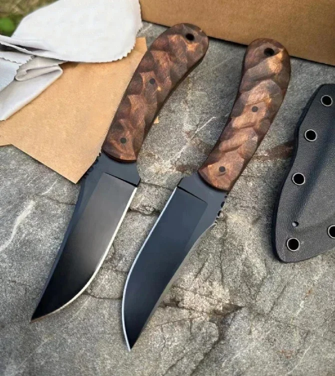 Paodin wkl Lurker Navy Seals Rovné pevné čepeľ nôž 80Crv2 Čepeľ drevená rukoväť taktické EDC Lovecké nože na prežitie
