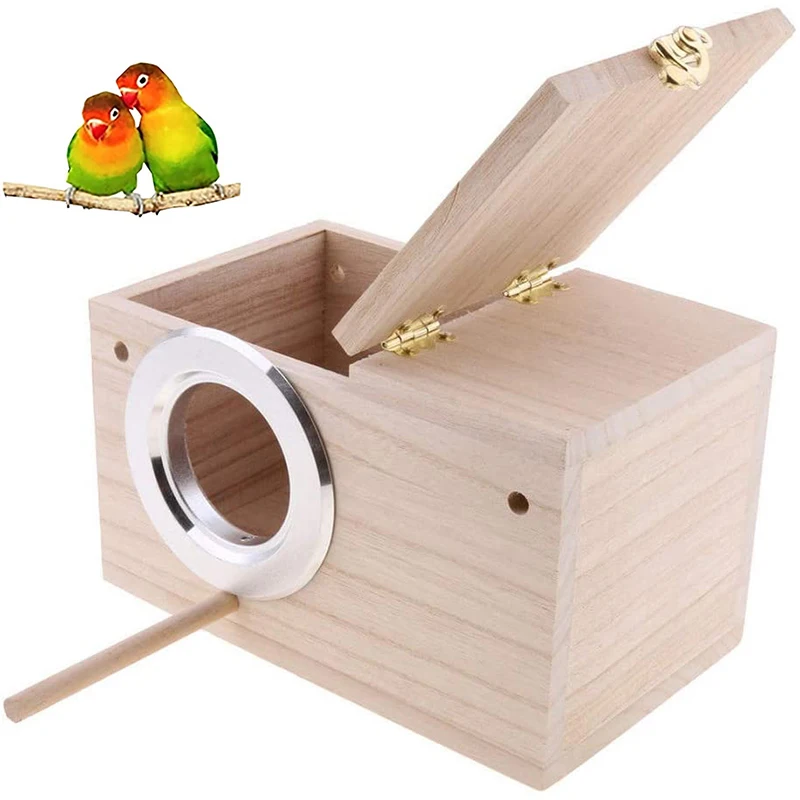 Papagáje hniezdo klietka vtáčie klietky prírodné borovicové drevo vtáčie hniezdo rozmnožovanie boxu klietka pre budgie papagáj Parrot Bird Egg hniezdo vtáčie klietky príslušenstvo