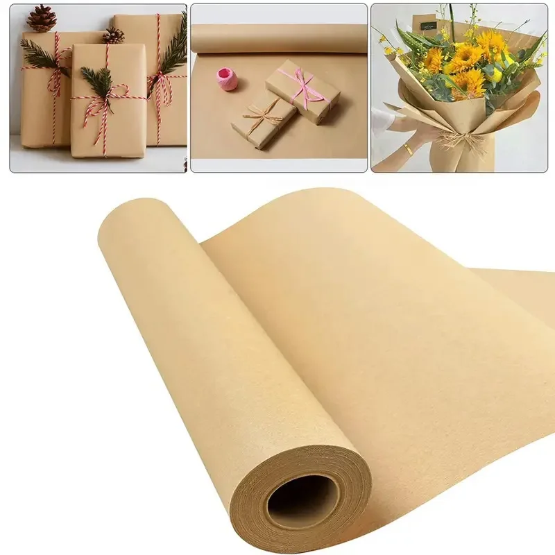 Papier Brown Kraft Ideálny na balenie balenie darčekov pre pohybujúcu sa umelecké remeselnícke podlahová podlaha stena 100% recyklovaný materiál
