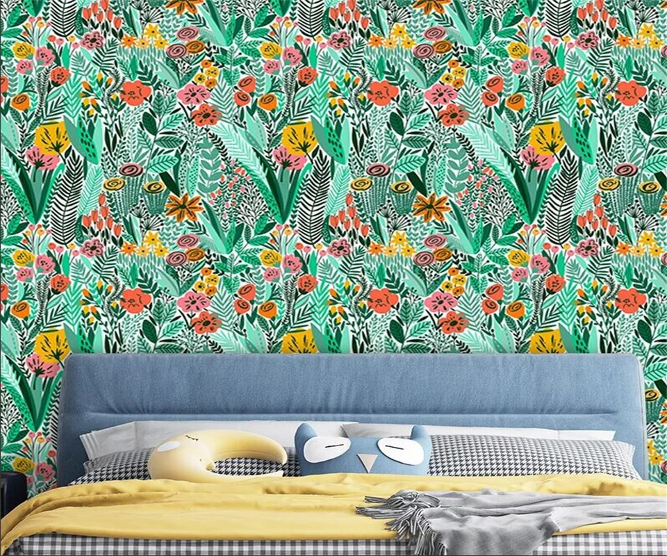 papier Peint Custom Mural American Country ručne maľované kvetinové spálne pozadie dekorácia kvetinová spálňa 3D tapeta