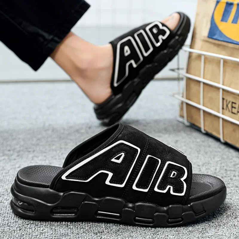 Papuče muži vzduchový vankúš dizajn posúvač Summer Nový PVC Soft Soft Non-Slip Pánske športové papuče pre mužov Flip flops Chanclas Hombre