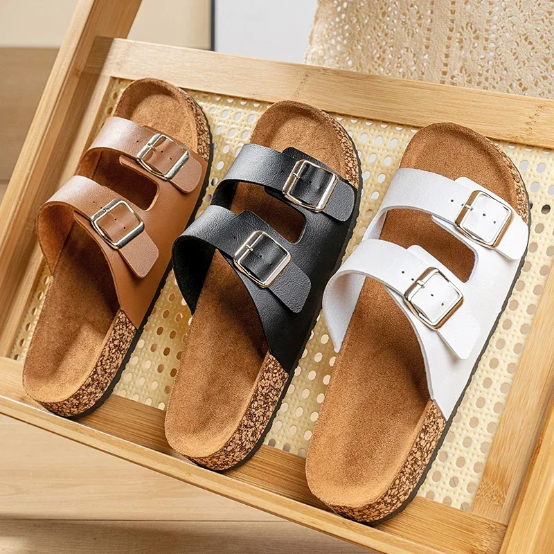 Papuče pre mužov a ženy Bir Indoor Non-Slip Cork Plippers Dámske pláž vonkajšie dom