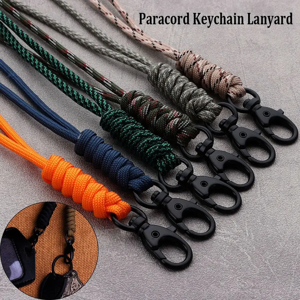 Paracord keychain na šnúrku otočná spona s vysokou pevnosťou padák Paradlová šnúr