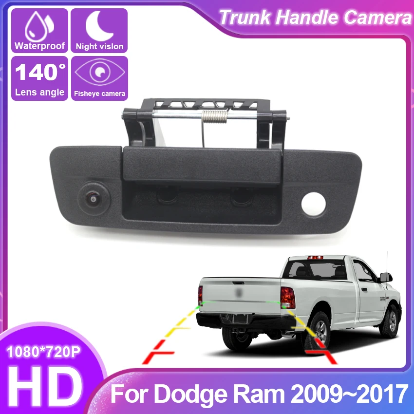 Parkovací fotoaparát na spätné fotoaparáty Obrázok Reverzná rukoväť záložnej kamery Tailgate pre Dodge Ram 2009 2010 2012 2012 2013 2014 2015 - 2017