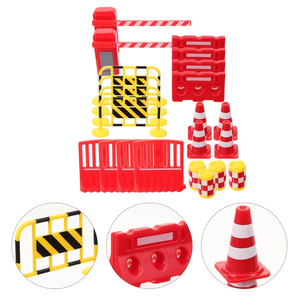 Parkovisko Road Sign Mini dopravné kužele miniatúrna bariéra simulácie hračky barikáda brána Pole Child