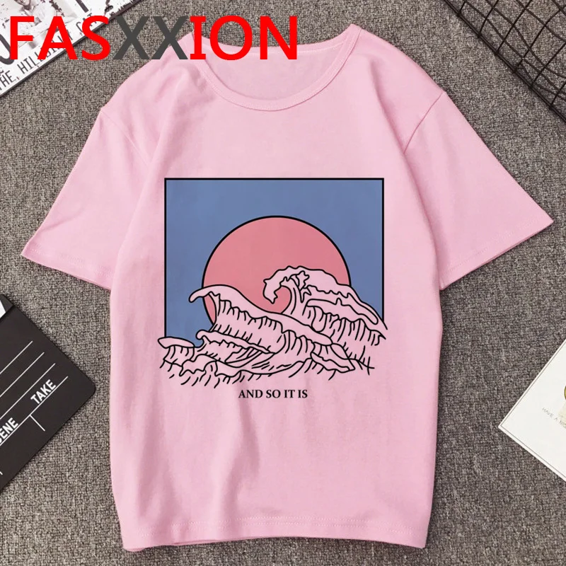 Parné vlny tričko muži kawaii karikatúra tričko estetické hip hop streetwear legé grafické odpaliská muži unisex nadmerné tričko Muž