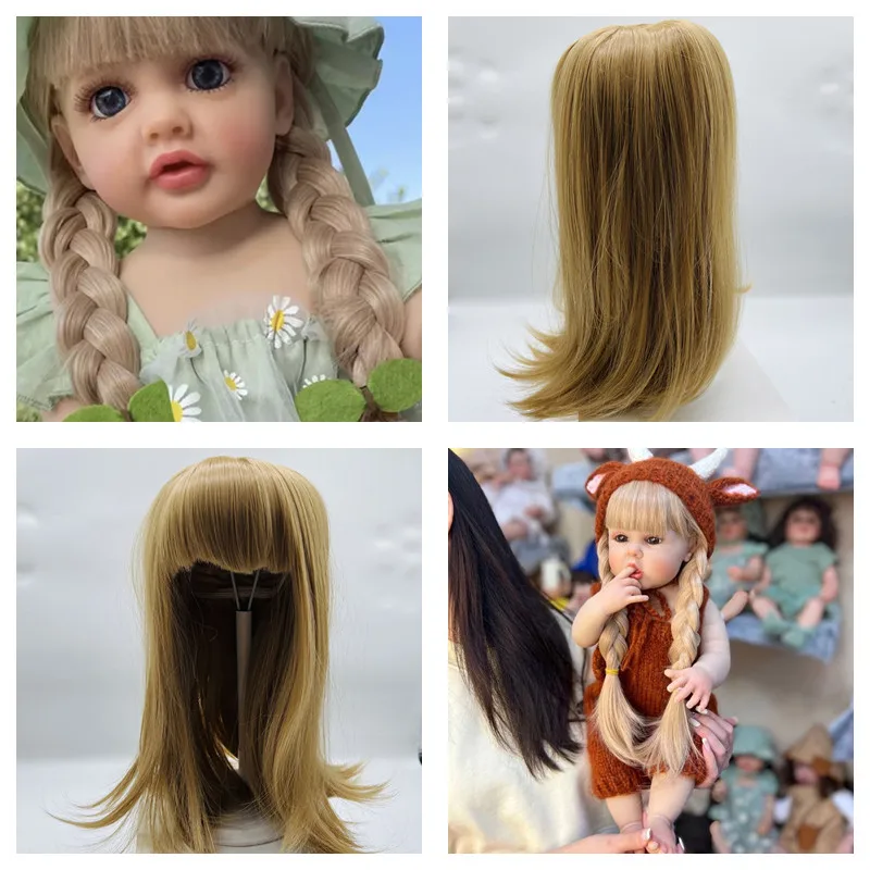Parochňa módy Reborn Doll Wig sa hodí k obvodu hlavy bábiky asi 36 cm (A a B), 38 cm (c), 41 cm (de f)