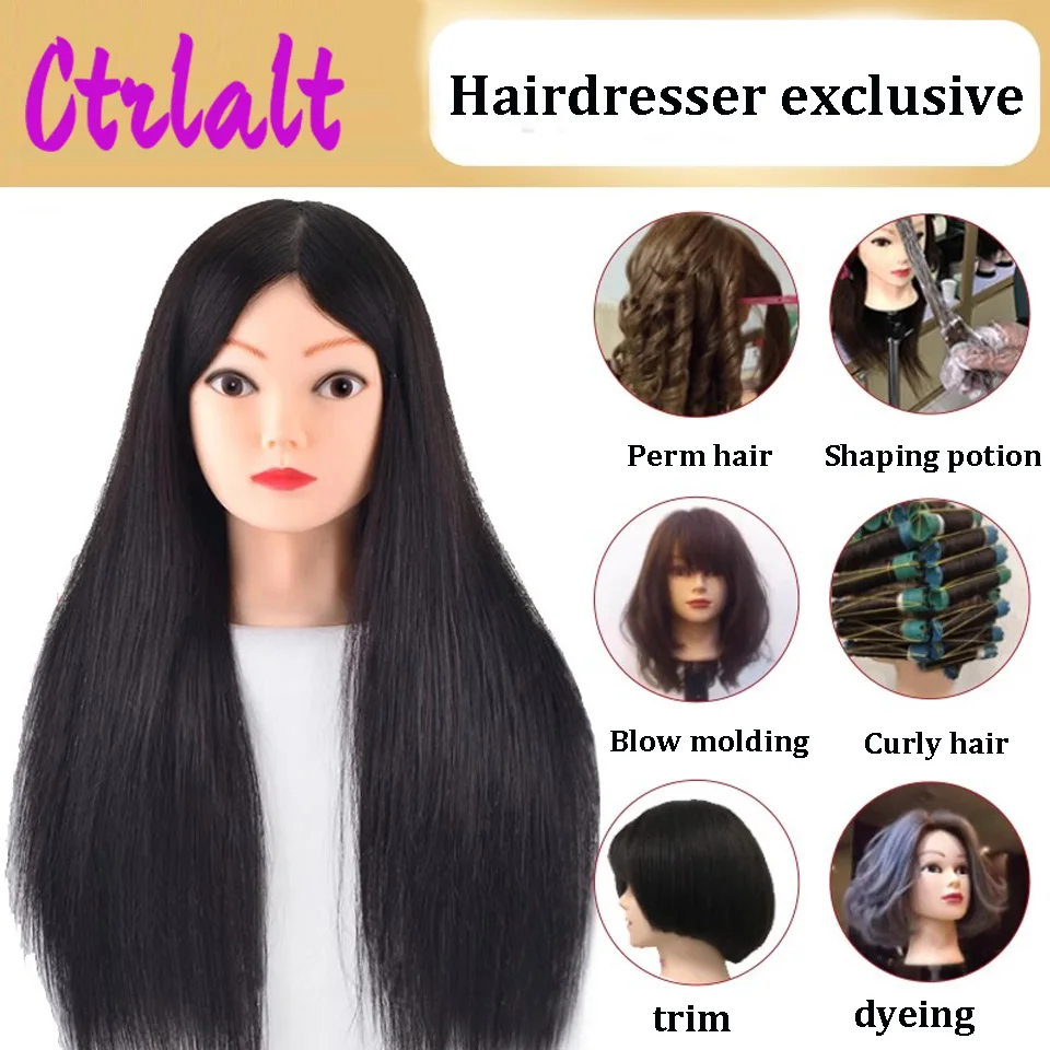 Parochňový model učeň praktizujúci tkanie parochne modelu vizážistu vizážis
