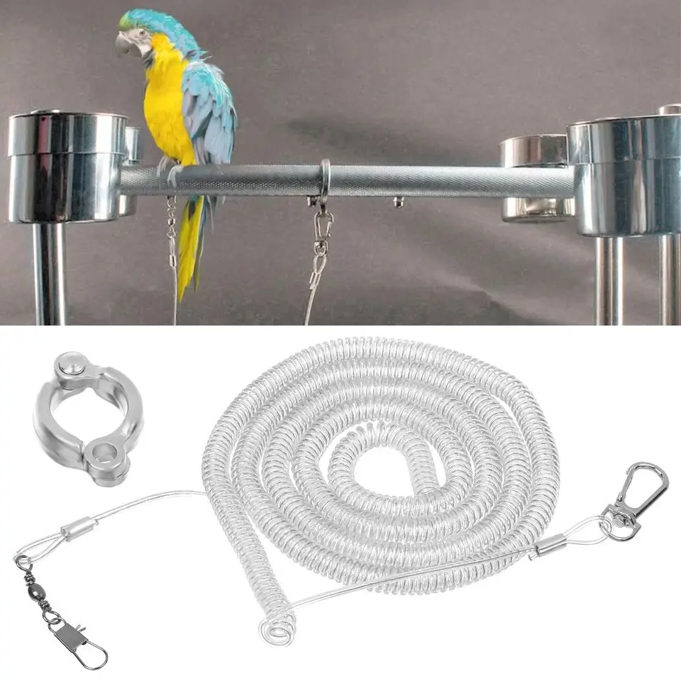 Parrot Bird Flying Training Leash Ultra-Light Flexibilné lano proti uhryznutému kruhu nohy kruhový zväz