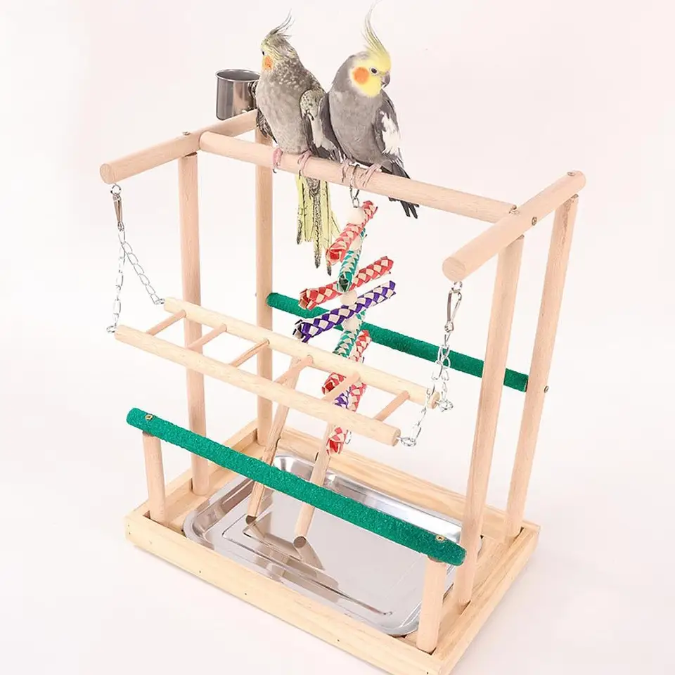 Parrot detské ihrisko Cvičenie centra Platforma Platforma Cvičenie hračky Paráke Playet Playpen Ladder Perch Play pre Coctatoos Cockatiels