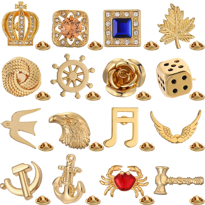 Party Emblem Music Loď kotva Crystal Broš Pánsky svadobný oblek klopa Badge Pin Pin, výrobca Direct Wholesale