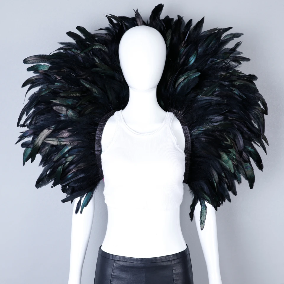 Party luxusné šatky perie Cosplay dizajnér punk halloween maskovaný lopta karneval perie punk karnevalové večierky