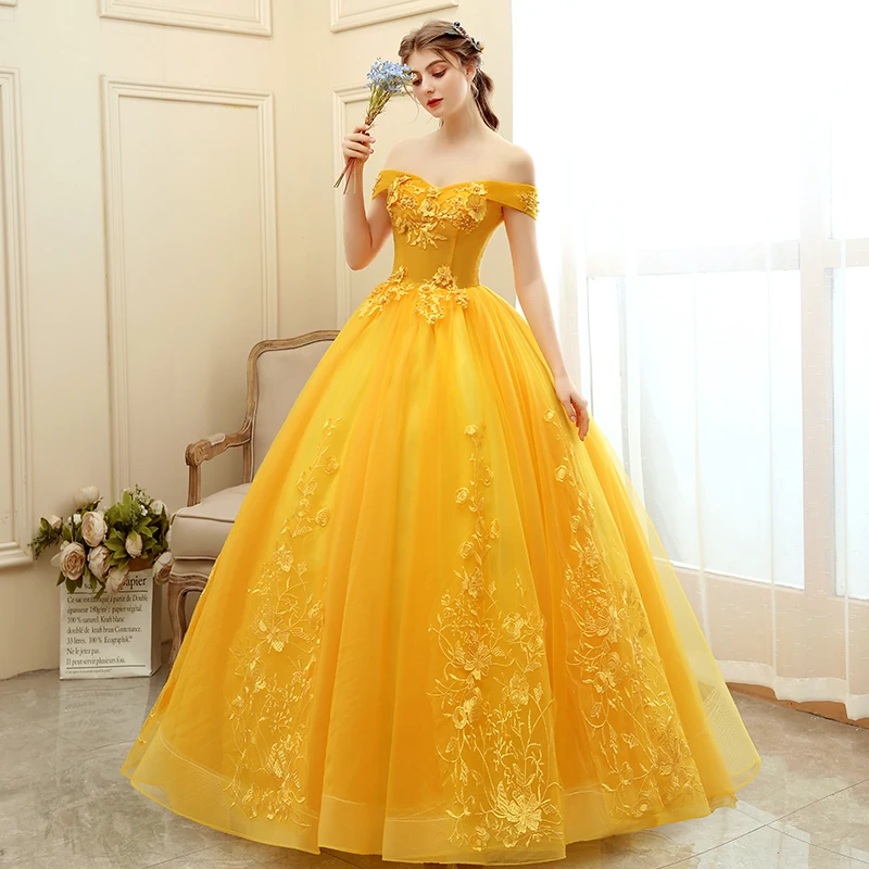 Party Prom šaty farebné quinceanera šaty čipkované vyšívanie z šaty na ramenné šaty plus veľkosť Vestidos prispôsobené