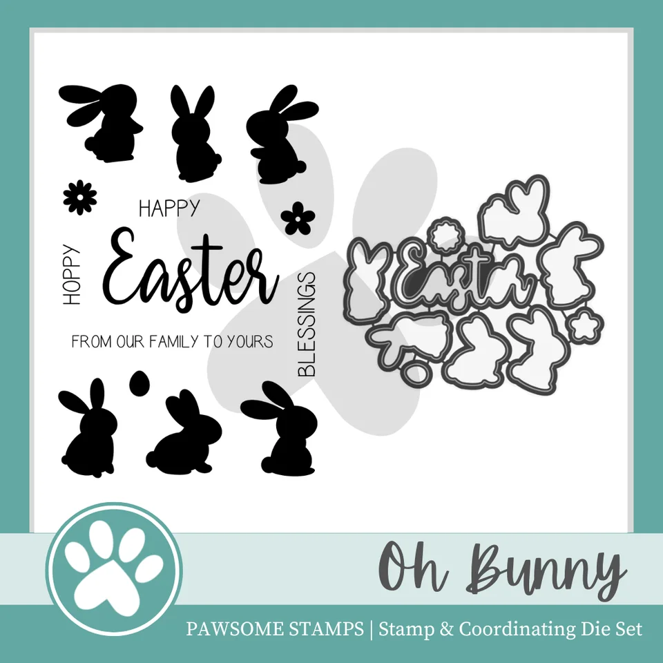 PAS nový 2023 Oh Bunny Happy Easter Clear Stamps Set Scrapbooking pre papierové výroby kovových rezov, remeselnícke remeslá