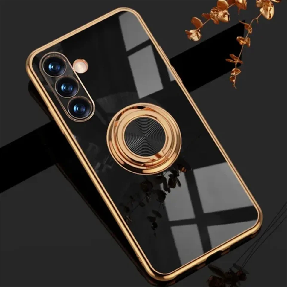 Pase puzdro na držiak na kovový prsteň pre puzdro na telefón Samsung Galaxy A55 A15 A35 A25 A54 A14 A34 A24 A53 A73 A33 A13 A52 A32 45 5G Zadný kryt zadného krytu
