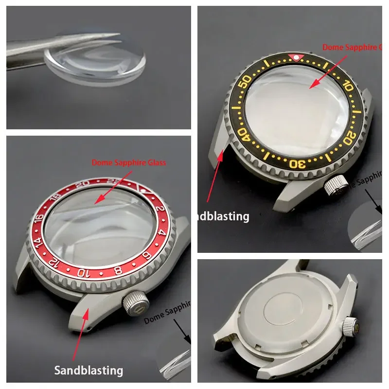 Pase Sandblasting Watch for SPB185 SPB187 Sapphire Crystal 200 m vodotesný obal Fit 7S26 NH35 NH36 4R/6R Automatický pohyb automatického pohybu