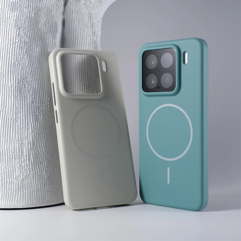 Pasiaca farba Magsafe Pase pre Xiaomi Mi 15 Pro Mi 14 Mi 13 Jednoduchý matný bezdrôtový nabíjanie Ochrana tvrdého počítača zadný kryt PC
