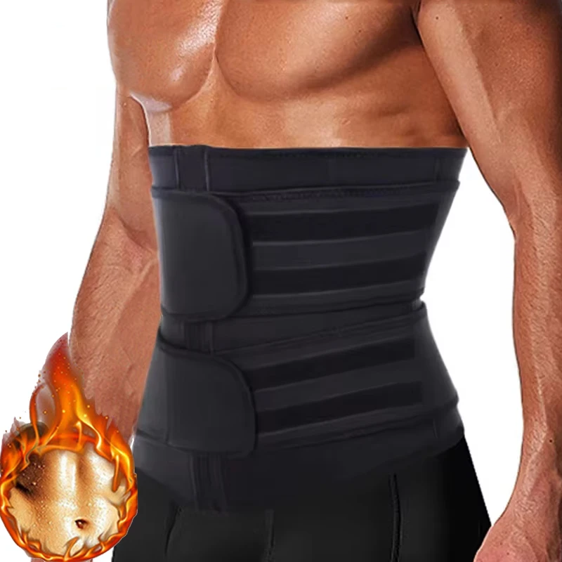 Pasový tréner korzet pre mužov tréningy sauna powe brušný brušný pás Športové kompresné telo shaper opasok fitness strata hmotnosti