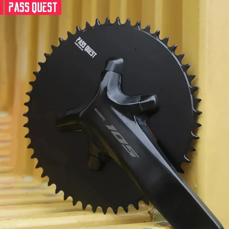 Pass Quest 110bcd 4-skrutkový aero uzavretý obrus pre cestné bicykle pre Shimano R7100 Crankset Round Round úzky široký reťaz