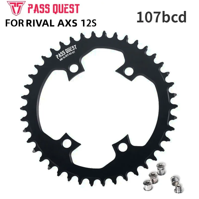 PASS Round Researching 107BCD pre SRAM RIVAL AXS 12S CRANKSET 107 BCD MTB Road Road CHEELE 36 40 42 54 56 58 T