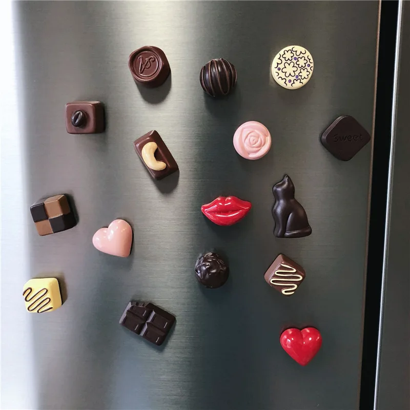 pasta chladnička magnet darček simulácia jedlá Čokoládová chladnička pasta Magnet Candy Room dekorácie pasta kreatívne poznámky Správy