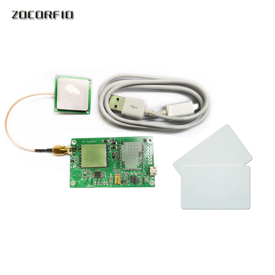 Pasívne Mini UHF RFID modul s nízkou kvalitou výkonu+2DBI malá keramická RFID UHF anténa+zadarmo SDK+bezplatné testovacie značky