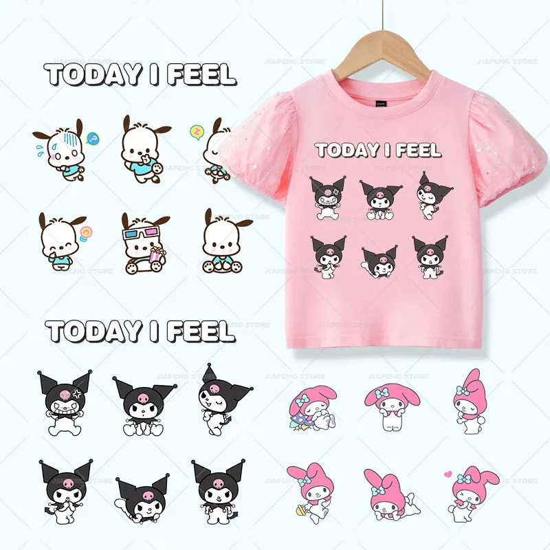 Patchcco Patches Sanrio kuromi železo na prevody tepla pre odevy karikatúra vinylová nálepka pre dievčenské aplikácie Termálny prenos