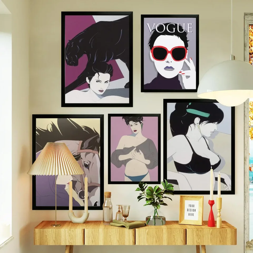 Patrick nagel plagát výtlačky nástenné umenie plátno maľujúci plagát pre modernú rodinnú obývaciu izbu Domovod