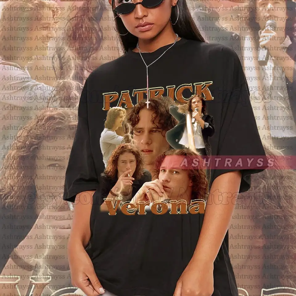 Patrick Verona Vintage Bootleg Tee Heath Ledger Vintage Graphic Trhirt